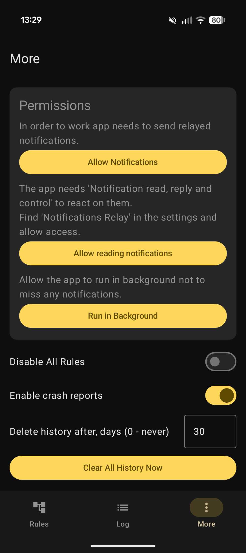 App permissions